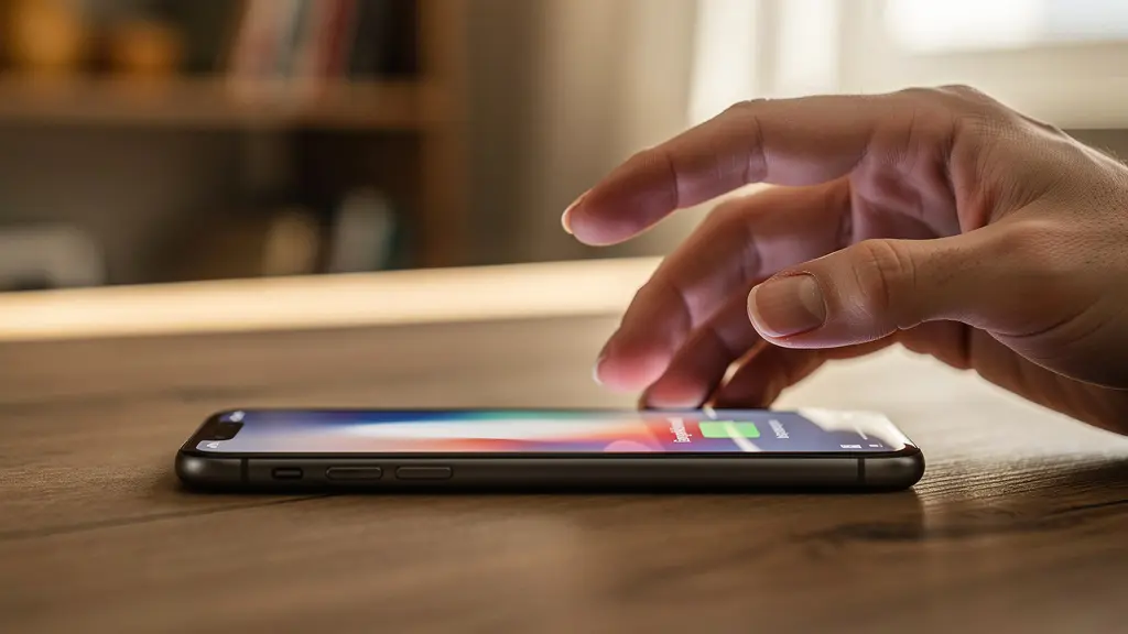 Notification de réponse courtier sur smartphone posé sur table